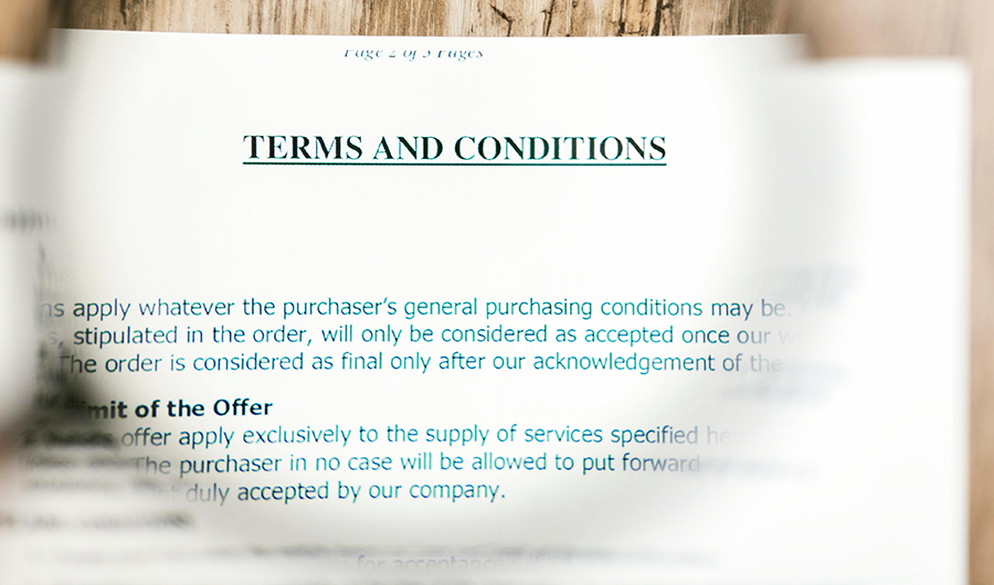 terms and conditions